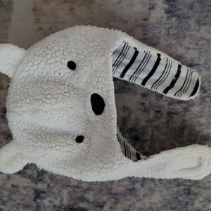 Koala Kids Cozy White Bear Ear Infant Hat